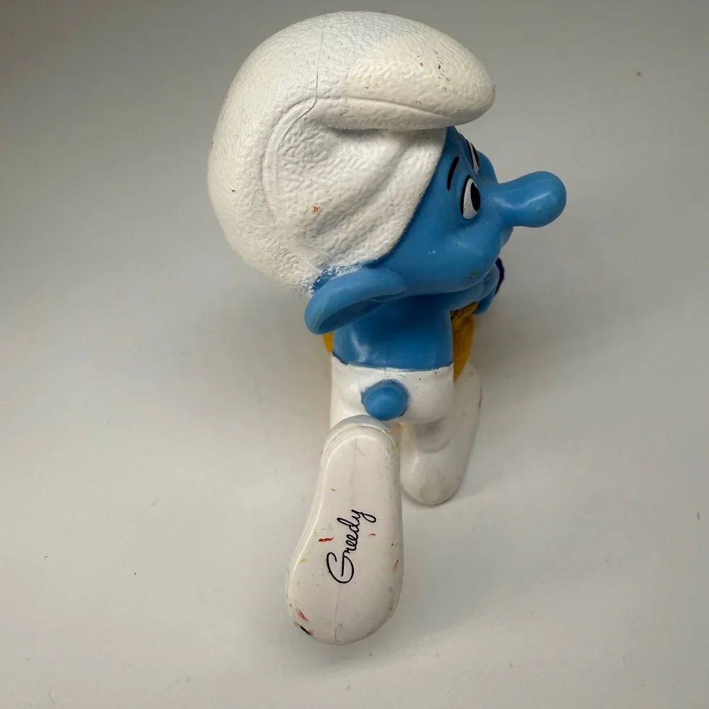 Greedy Smurf Figurine Peyo‎ 2011 McDonald's Collectible Toy Figure Nostalgia